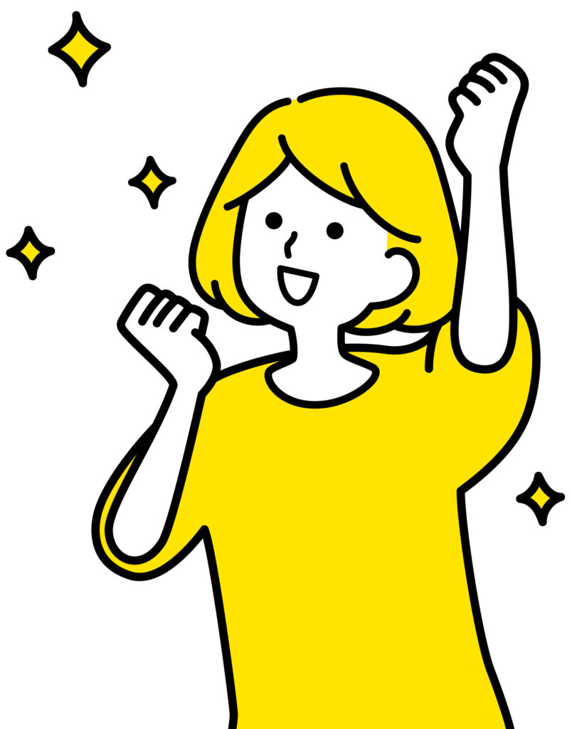 元気な女性のイラスト